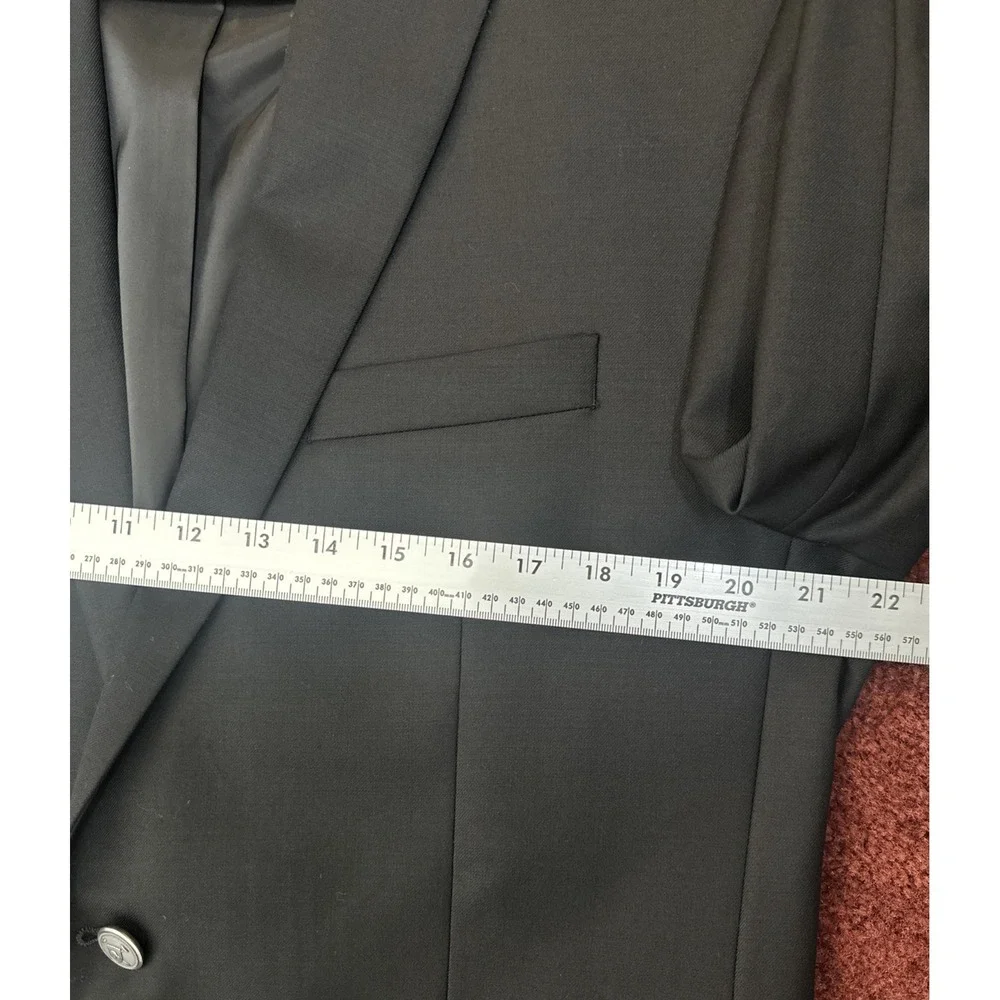 Lauren Ralph Lauren Men's Black Blazer 42L 100% Wool Classic‎ Waterbury Buttons
